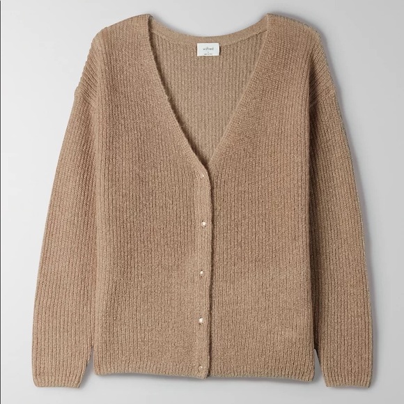 Aritzia Front to Back Alpaca Cardigan in Beige - Picture 4 of 7